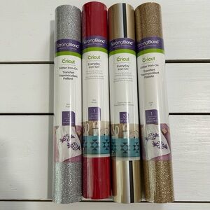 Cricut StrongBond Iron-On Vinyl Set - Red, Silver, Gold Valentine’s Day Pack